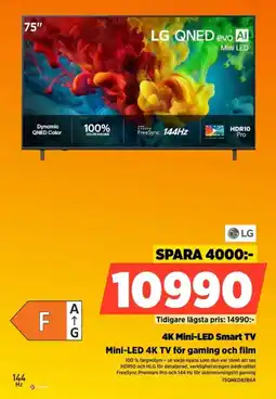 Power Lg 4K Mini-LED Smart TV Mini-LED 4K TV för gaming och film erbjuda