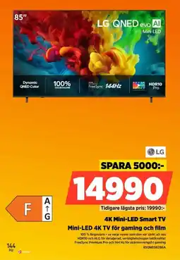Power Lg 4K Mini-LED Smart TV Mini-LED 4K TV för gaming och film erbjuda