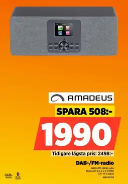 Power Amadeus DAB-/FM-radio erbjuda