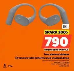 Power Jbl True wireless hörlurar 32 timmars total batteritid med snabbladdning erbjuda