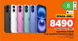 Power Authorized Reseller Apple iPhone 16 128 GB Fånga ögonblicket med kamerareglage. erbjuda