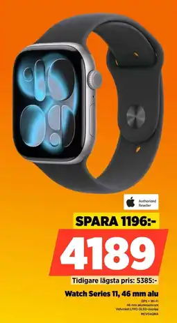 Power Authorized Reseller Watch Series 11, 46 mm alu erbjuda