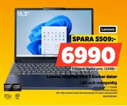 Power Lenovo IdeaPad Slim 3 Bärbar dator Lätt och mångsidig erbjuda