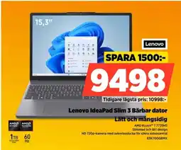 Power Lenovo IdeaPad Slim 3 Bärbar dator Lätt och mångsidig erbjuda