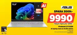Power Asus Vivobook S 15 OLED Al laptop med en OLED-skärm erbjuda
