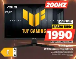 Power Asus Gamingskarm 200 Hz uppdateringsfrekvens erbjuda