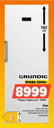 Power Grundig Frys erbjuda