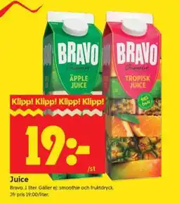 ICA Supermarket Bravo juice erbjuda