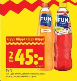 ICA Supermarket Fun Light erbjuda