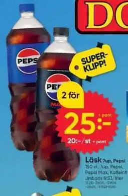 DollarStore Läsk 7up, Pepsi erbjuda