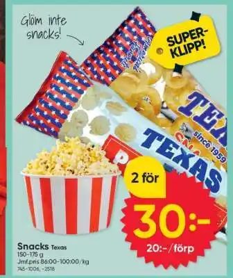 DollarStore Snacks Texas erbjuda