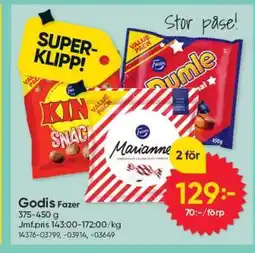 DollarStore Godis Fazer erbjuda