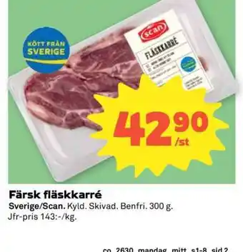 Färsk fläskkarré