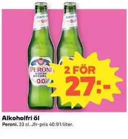 Coop Alkoholfri öl Peroni erbjuda