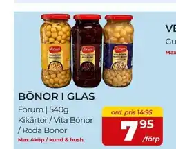 Matrix Butikerna Bönor i glas erbjuda