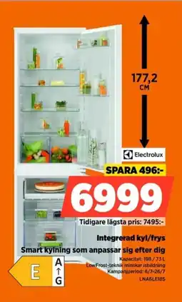 Power Electrolux Integrerad kyl/frys Smart kylning som anpassar sig efter dig erbjuda