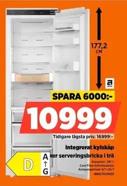 Power Asko Integrerat kylskåp vacker serveringsbricka i trä erbjuda