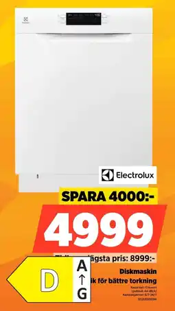 Power Electrolux Diskmaskin AirDry-teknik för bättre torkning erbjuda
