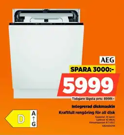 Power Aeg Integrerad diskmaskin Kraftfull rengöring för all disk erbjuda