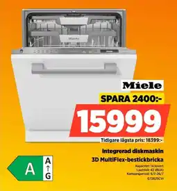 Power Miele Integrerad diskmaskin 3D MultiFlex-bestickbricka erbjuda