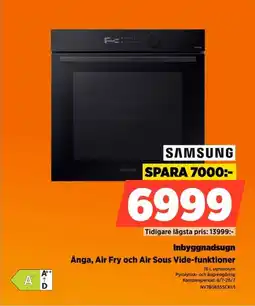 Power Samsung Inbyggnadsugn Ånga, Air Fry och Air Sous Vide-funktioner erbjuda