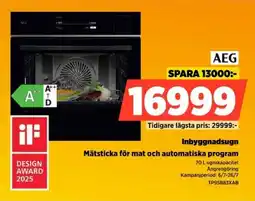 Power Aeg Inbyggnadsugn Mätsticka för mat och automatiska program erbjuda