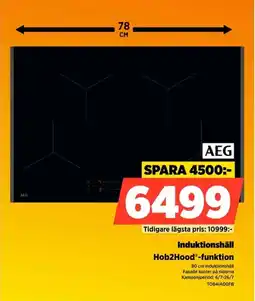 Power Aeg Induktionshäll Hob2Hood®-funktion erbjuda
