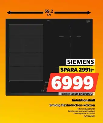 Power Siemens Induktionshäll Smidig flexInduction-kokzon erbjuda