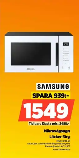 Power Samsung Mikrovågsugn Läcker färg erbjuda