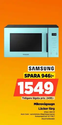 Power Samsung Mikrovågsugn Läcker färg erbjuda