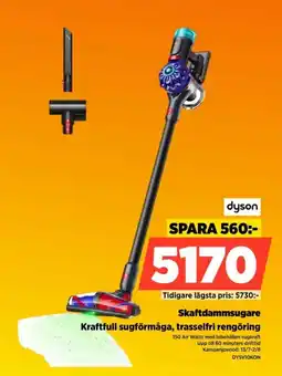 Power Dyson Skaftdammsugare Kraftfull sugförmåga, trasselfri rengöring erbjuda