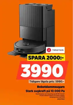 Power Roborock Robotdammsugare Stark sugkraft på 10 000 Pa erbjuda