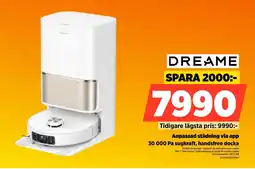 Power Dreame Anpassad städning via app 30 000 Pa sugkraft, handsfree docka erbjuda