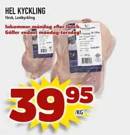 Din Mat Lantkyckling Hel kyckling erbjuda