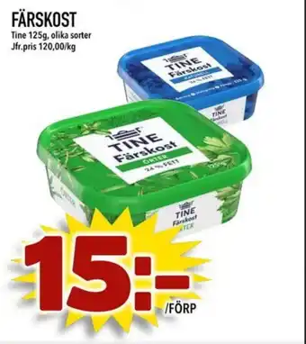 Din Mat Tine Färskost erbjuda
