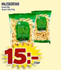 Din Mat Garant Majskorvar erbjuda