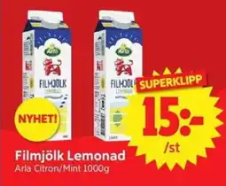 Nya Pulsen Arla Filmjölk Lemonad erbjuda