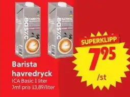 Nya Pulsen ICA Basic Barista havredryck erbjuda