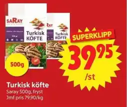 Nya Pulsen Saray Turkisk köfte erbjuda
