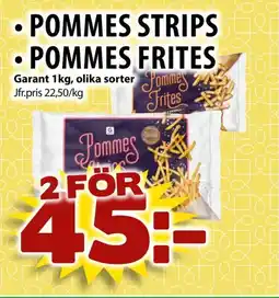 Matvärlden Tensta Garant Pommes strips • Pommes frites erbjuda