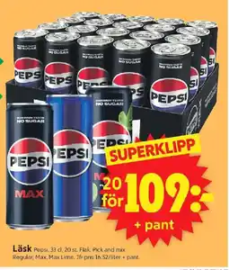ICA Supermarket Pepsi Läsk erbjuda