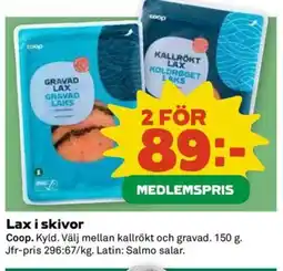 Coop Konsum Coop Lax i skivor erbjuda