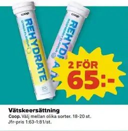 Coop Konsum Coop Vätskeersättning erbjuda