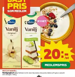 Coop Konsum Valio Vaniljyoghurt erbjuda