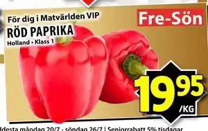 RÖD PAPRIKA, Medlemspris