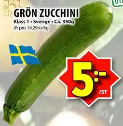 Matvärlden Tensta GRÖN ZUCCHINI erbjuda