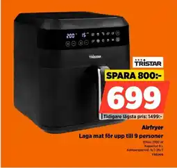 Power Tristar Airfryer Laga mat för upp till 9 personer erbjuda