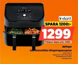 Power Instant Airfryer Sex förinställda tillagningsprogram erbjuda