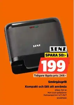 Power Senz Smörgåsgrill Kompakt och lätt att använda erbjuda