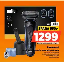 Power Braun Rakapparat 2 hastighetslagen för personlig rakning erbjuda